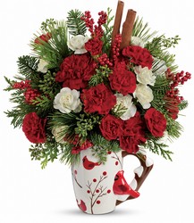 <b>Christmas Cardinal Mug</b> from Scott's House of Flowers in Lawton, OK